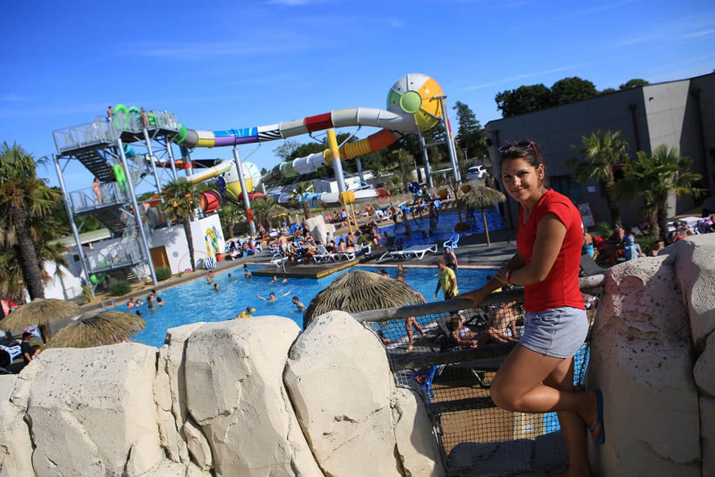 Vue d'ensemble du parc aquatique de notre camping 5 étoiles à Saint-Hilaire-de-Riez