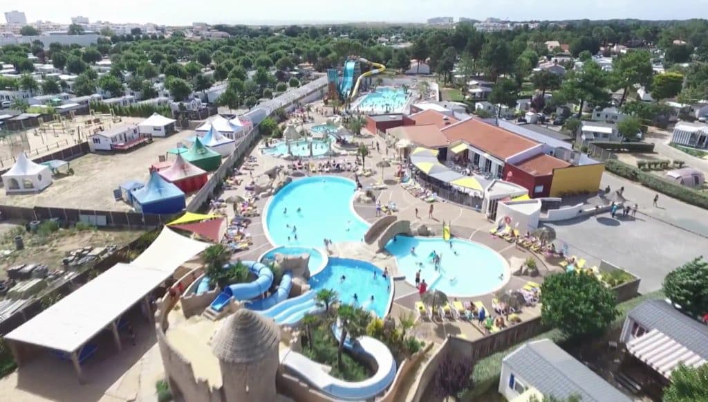 Aerial view of the aquatic area - Camping Acapulco